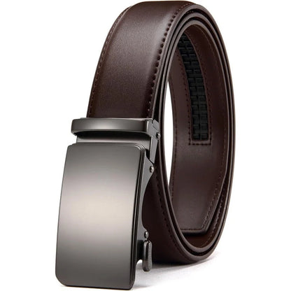 Belt Full-Grain Leather Micro-Adjust Ratchet Closure