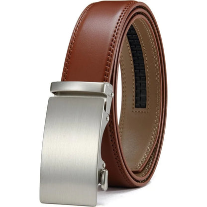 Belt Full-Grain Leather Micro-Adjust Ratchet Closure