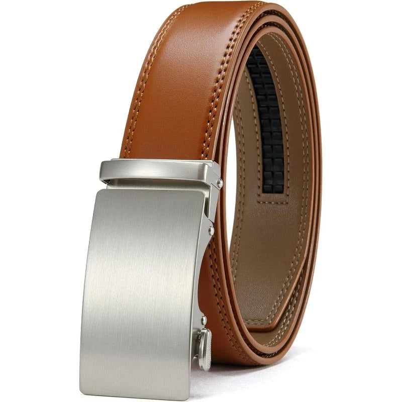 Belt Full-Grain Leather Micro-Adjust Ratchet Closure