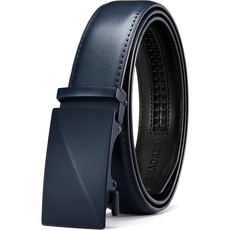 Belt Full-Grain Leather Micro-Adjust Ratchet Closure