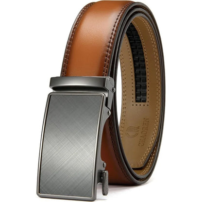 Belt Full-Grain Leather Micro-Adjust Ratchet Closure