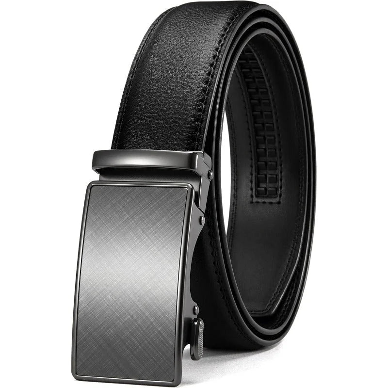 Belt Full-Grain Leather Micro-Adjust Ratchet Closure