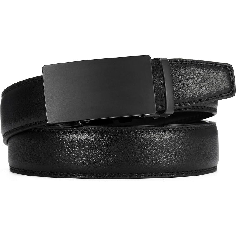 Belt Full-Grain Leather Micro-Adjust Ratchet Closure