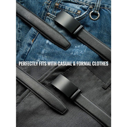 Belt Full-Grain Leather Micro-Adjust Ratchet Closure