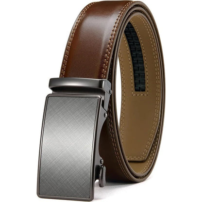 Belt Full-Grain Leather Micro-Adjust Ratchet Closure
