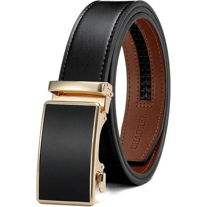 Belt Full-Grain Leather Micro-Adjust Ratchet Closure