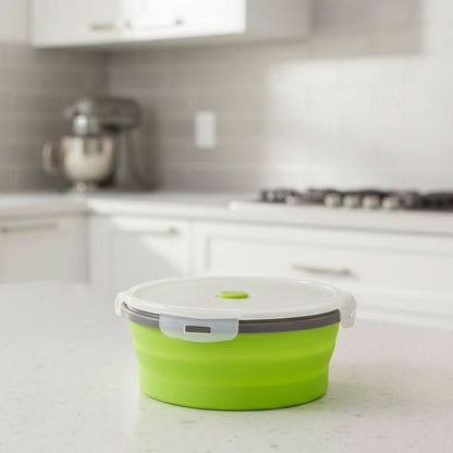 Bento Lunch Box Collapsible Food Grade Silicone Leak Proof