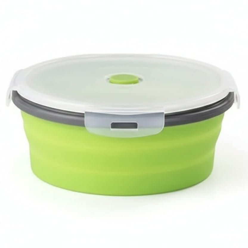 Bento Lunch Box Collapsible Food Grade Silicone Leak Proof