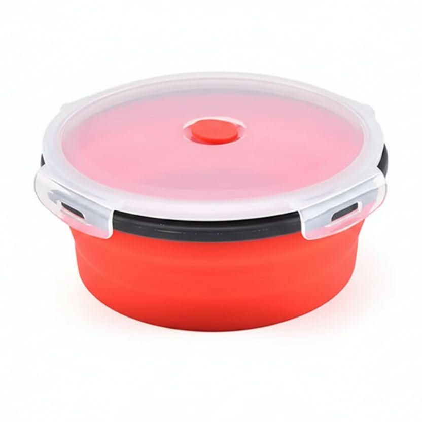 Bento Lunch Box Collapsible Food Grade Silicone Leak Proof