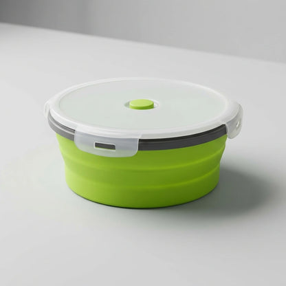 Bento Lunch Box Collapsible Food Grade Silicone Leak Proof