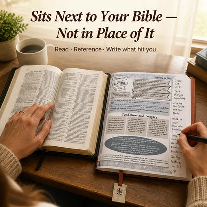 Bible Study Guide 66-Book Reference Pages Built-In Notes Space