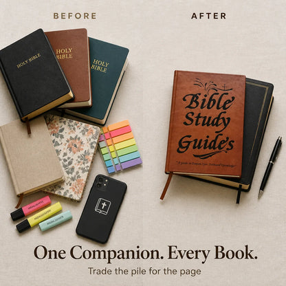 Bible Study Guide 66-Book Reference Pages Built-In Notes Space