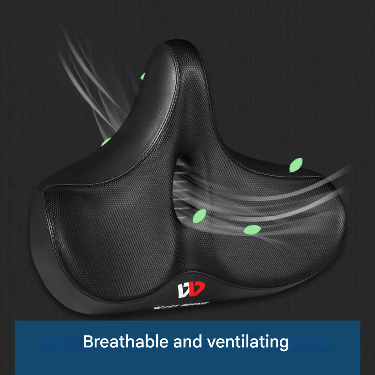 Bicycle Seat Gel & Memory Foam Shock-Absorbing Ventilated