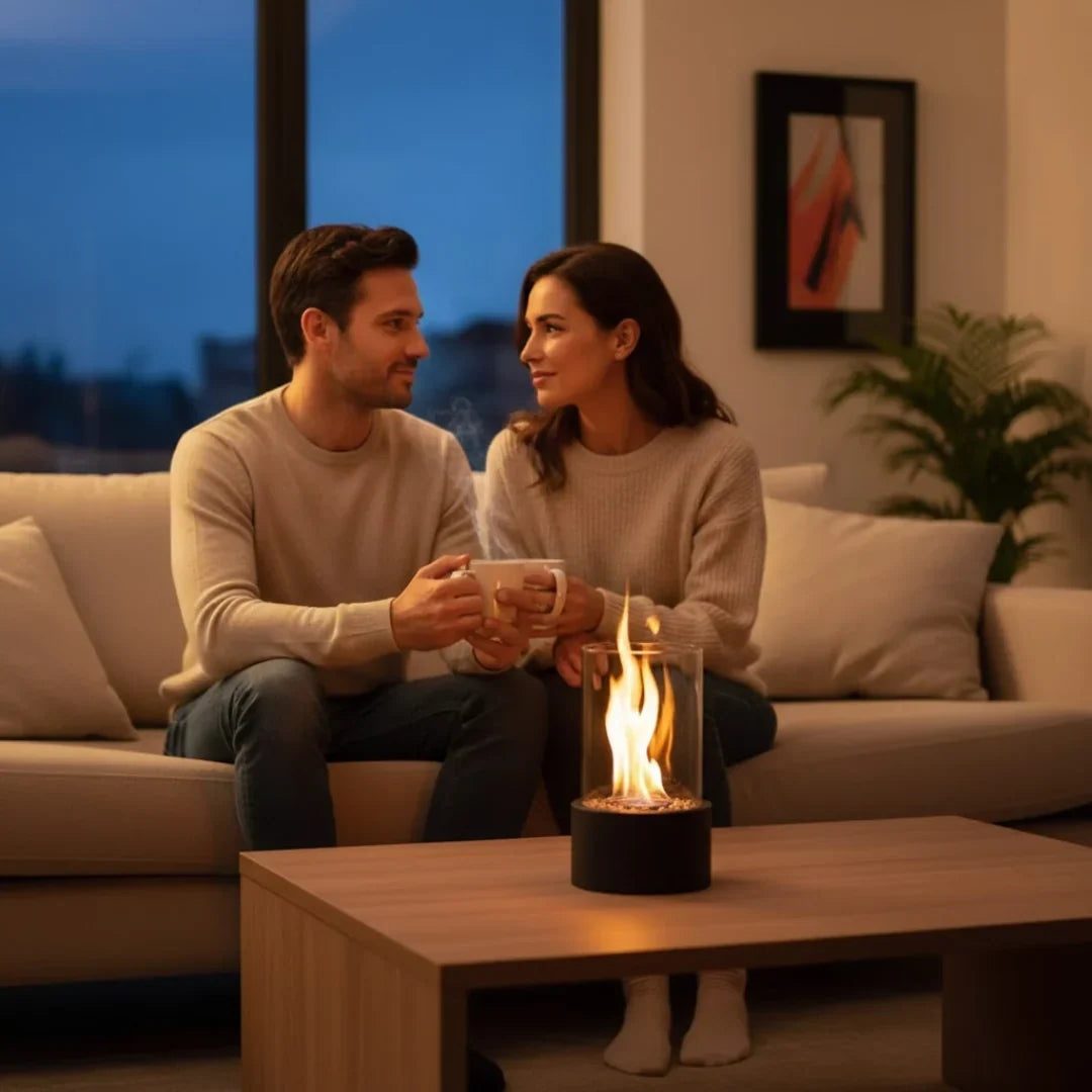 Bioethanol Tabletop Fireplace Portable Smoke-Free & Odorless