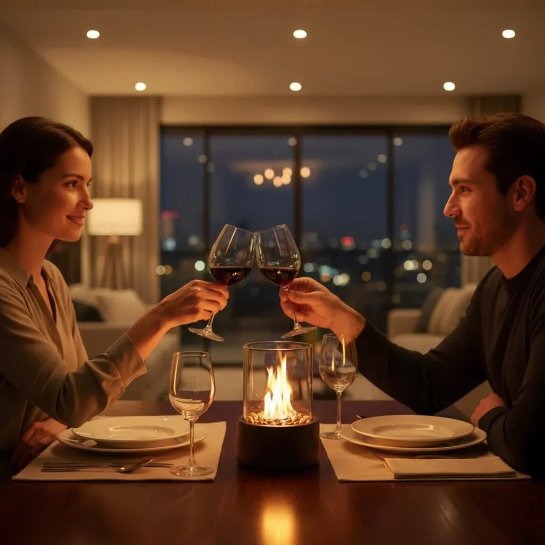 Bioethanol Tabletop Fireplace Portable Smoke-Free & Odorless