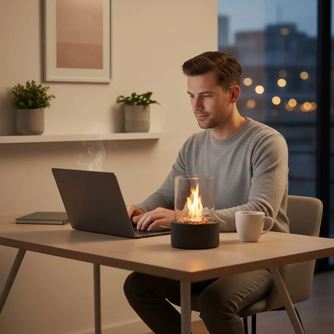 Bioethanol Tabletop Fireplace Portable Smoke-Free & Odorless