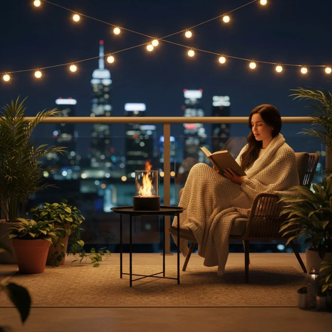 Bioethanol Tabletop Fireplace Portable Smoke-Free & Odorless