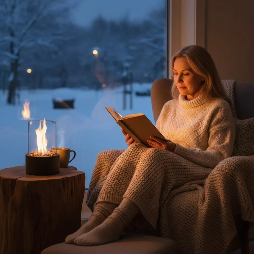 Bioethanol Tabletop Fireplace Portable Smoke-Free & Odorless