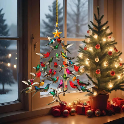 Bird Christmas Ornament Crystal Glass Light-Reflecting Design