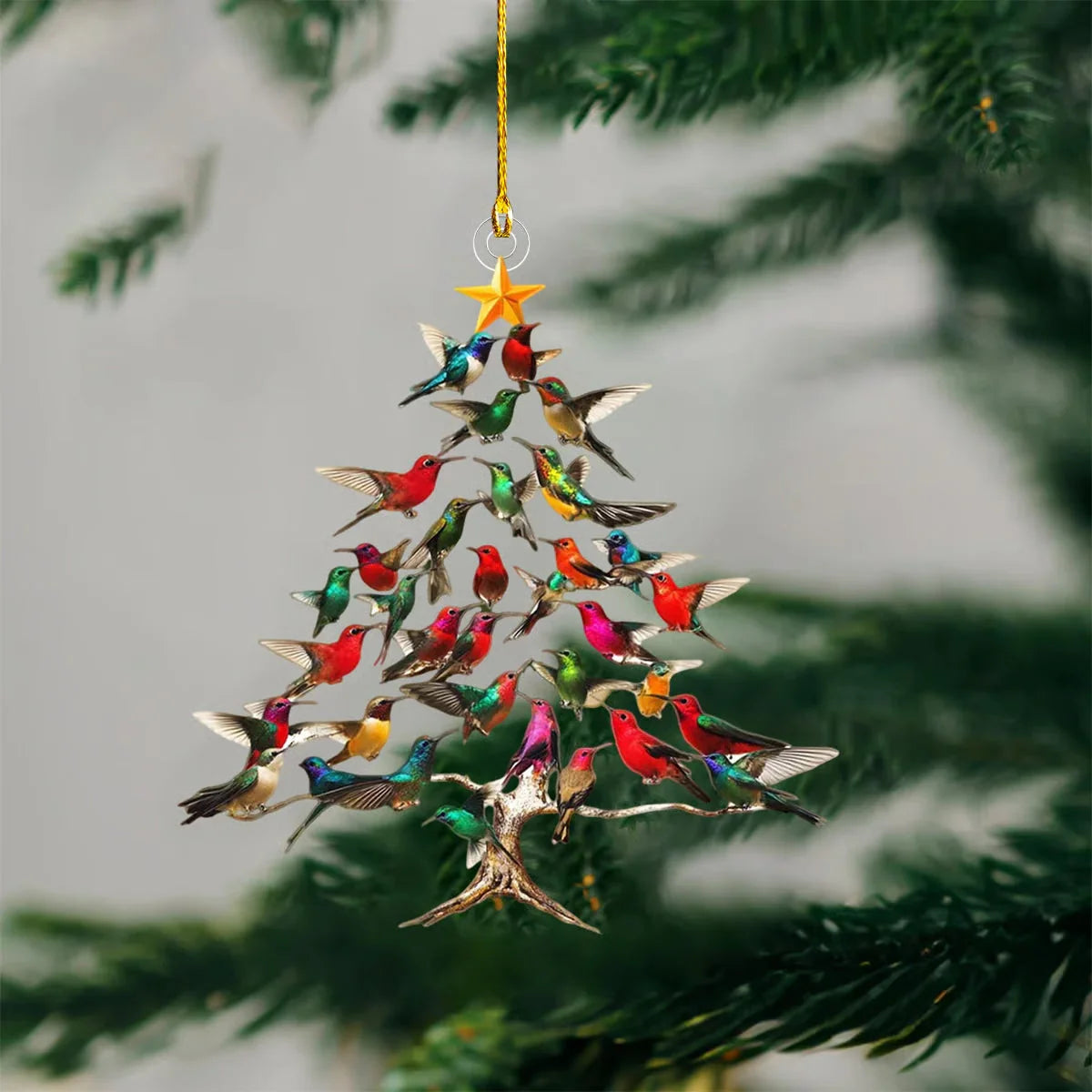 Bird Christmas Ornament Crystal Glass Light-Reflecting Design