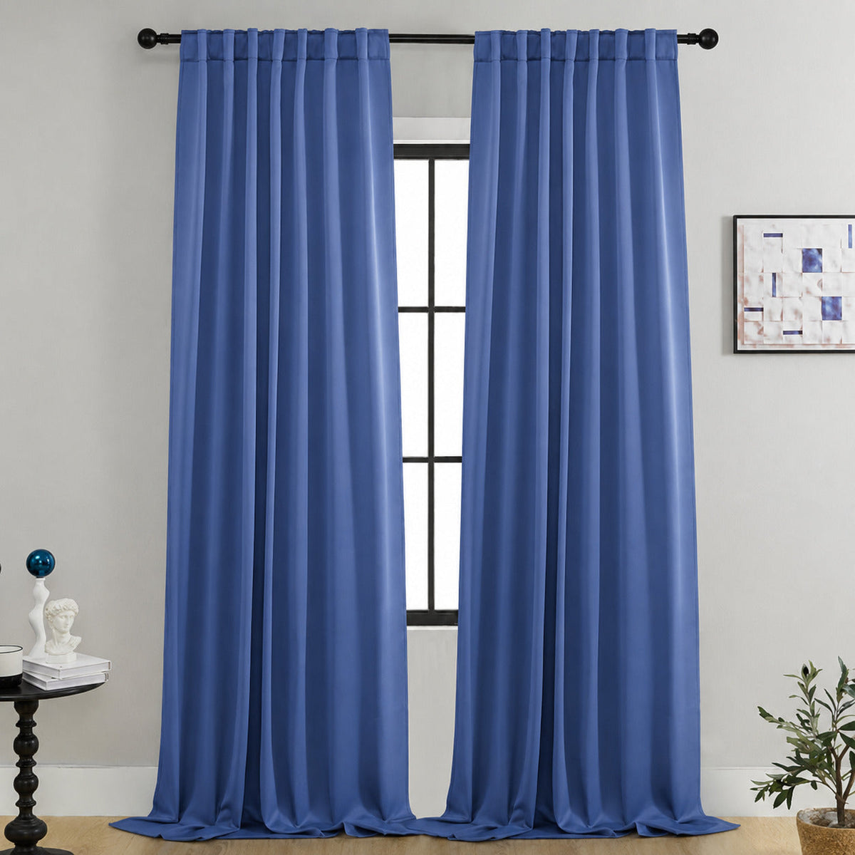 Blackout Curtains Thermally Insulated Microfiber Rod Pocket