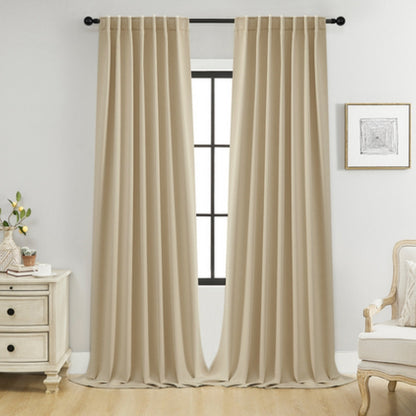 Blackout Curtains Thermally Insulated Microfiber Rod Pocket