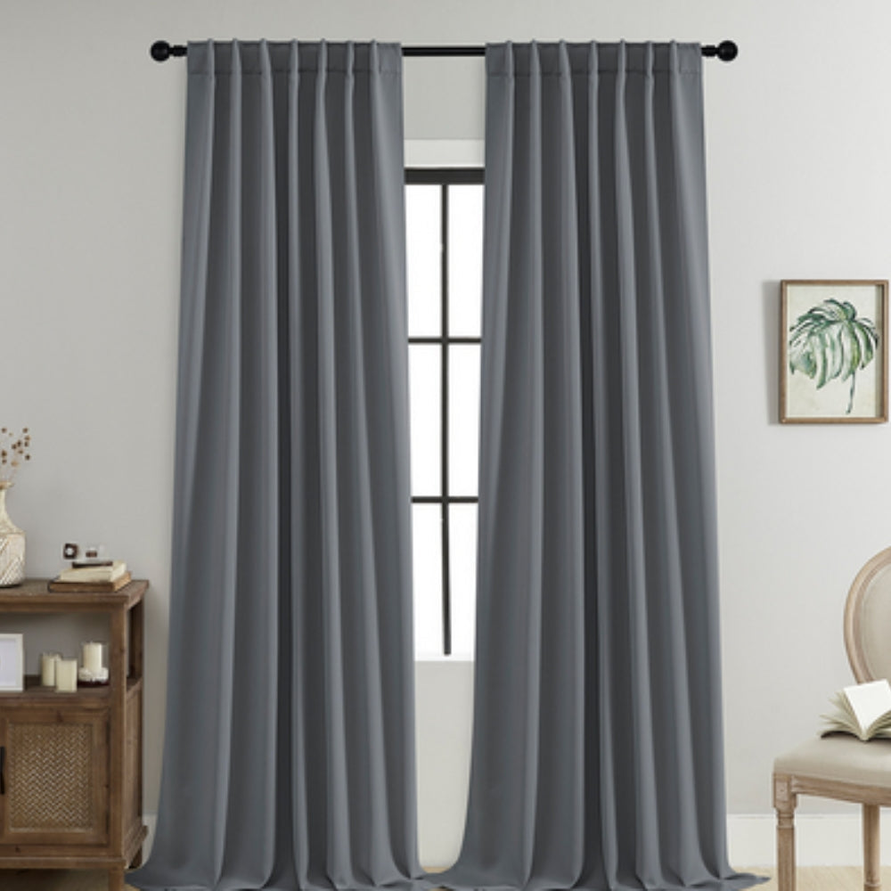 Blackout Curtains Thermally Insulated Microfiber Rod Pocket