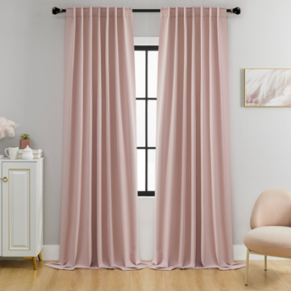 Blackout Curtains Thermally Insulated Microfiber Rod Pocket
