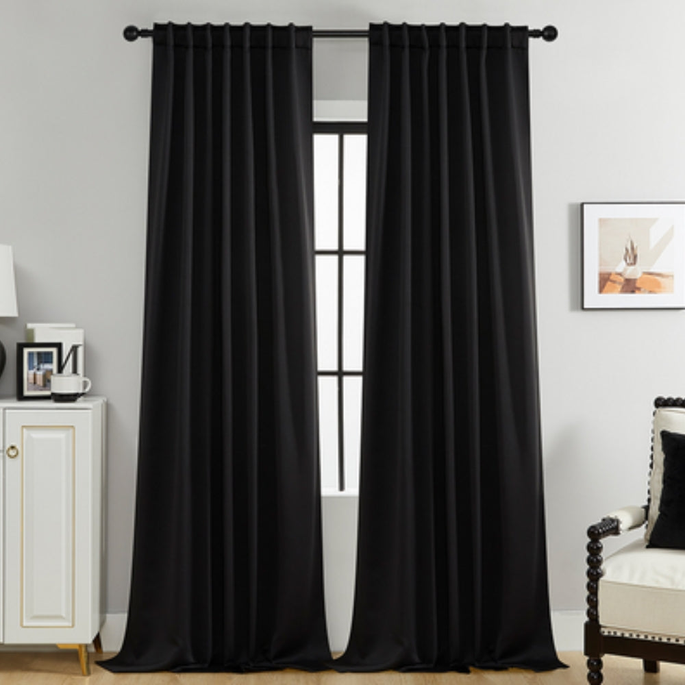 Blackout Curtains Thermally Insulated Microfiber Rod Pocket
