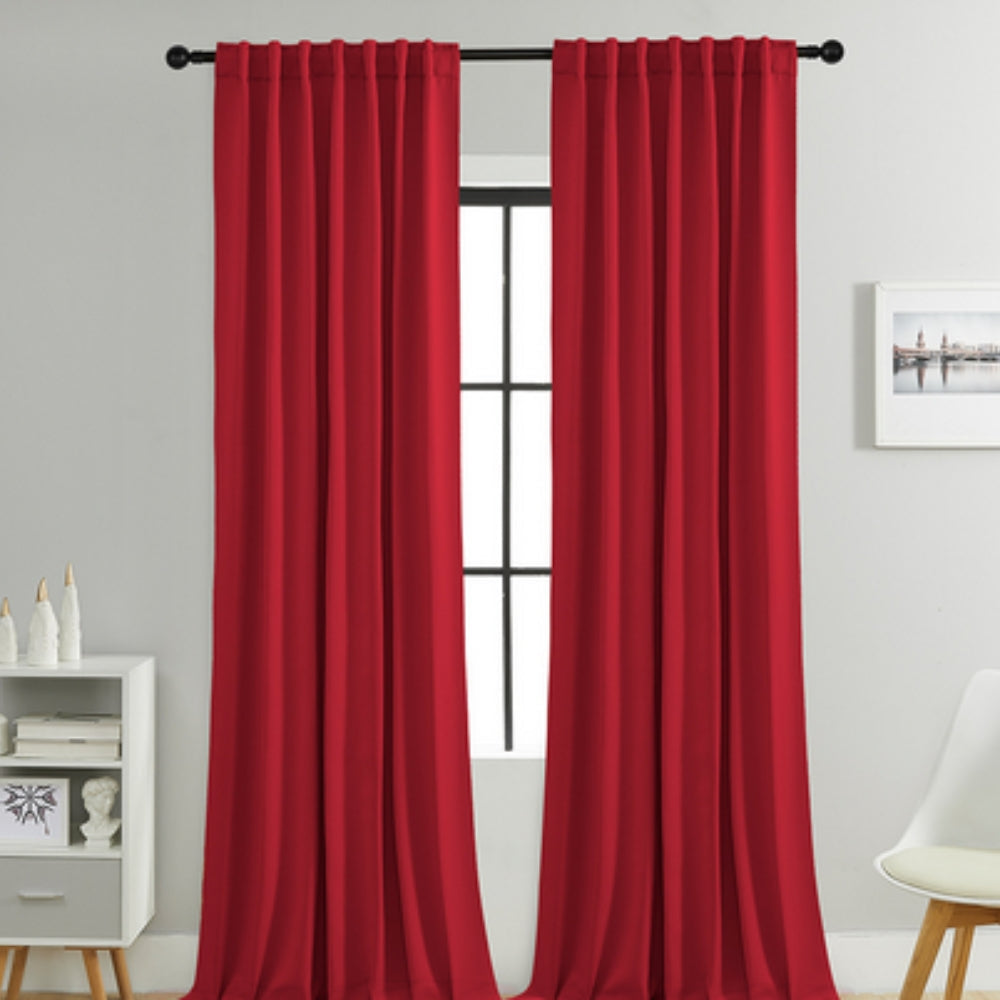 Blackout Curtains Thermally Insulated Microfiber Rod Pocket