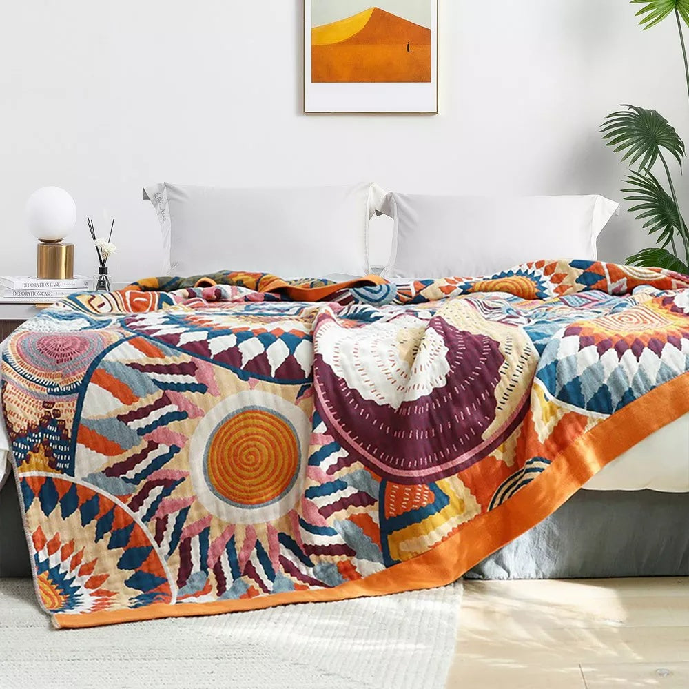 Blanket 100% Cotton All-Season Machine Washable