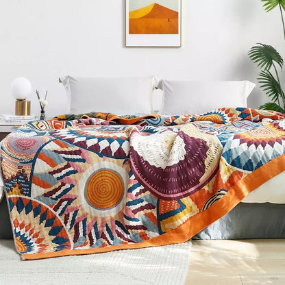 Blanket 100% Cotton All-Season Machine Washable
