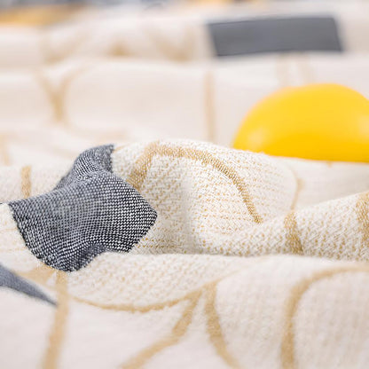 Blanket 100% Cotton Poker Pattern 4-Layer Machine Washable
