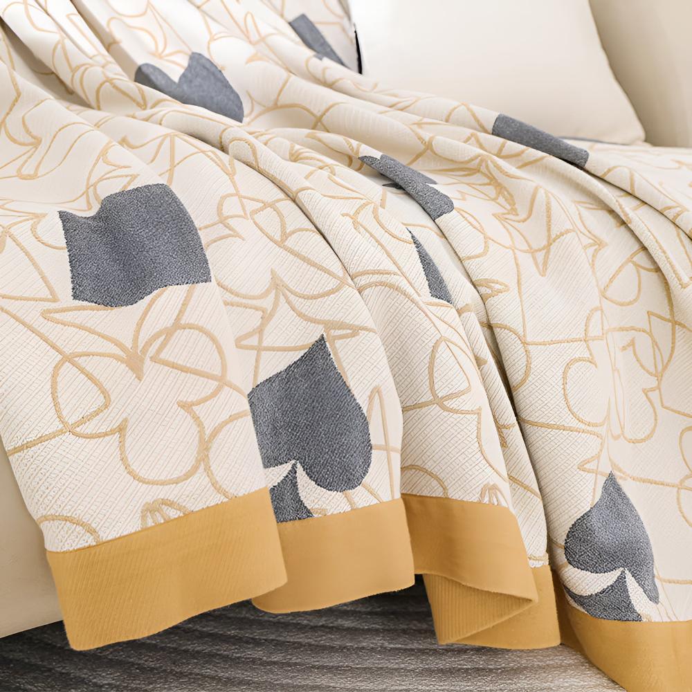 Blanket 100% Cotton Poker Pattern 4-Layer Machine Washable