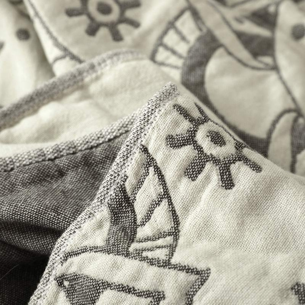 Blanket 100% Cotton Reversible Mandala Print