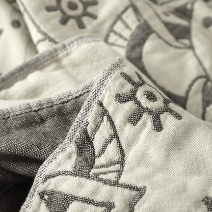 Blanket 100% Cotton Reversible Mandala Print