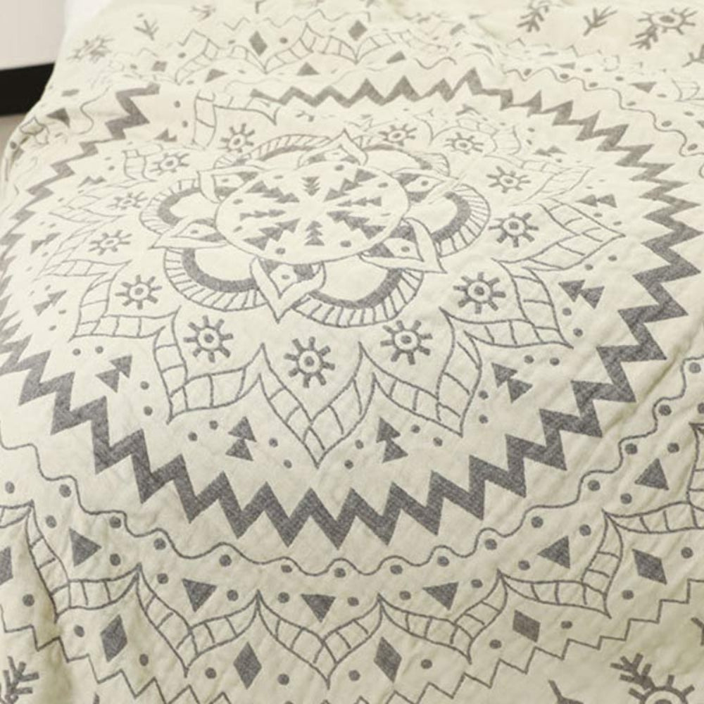 Blanket 100% Cotton Reversible Mandala Print