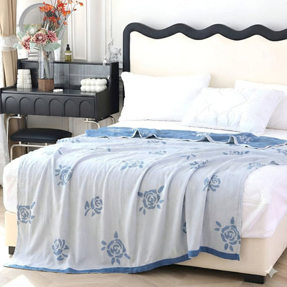 Blanket Bamboo Cooling Rose Print 59x79