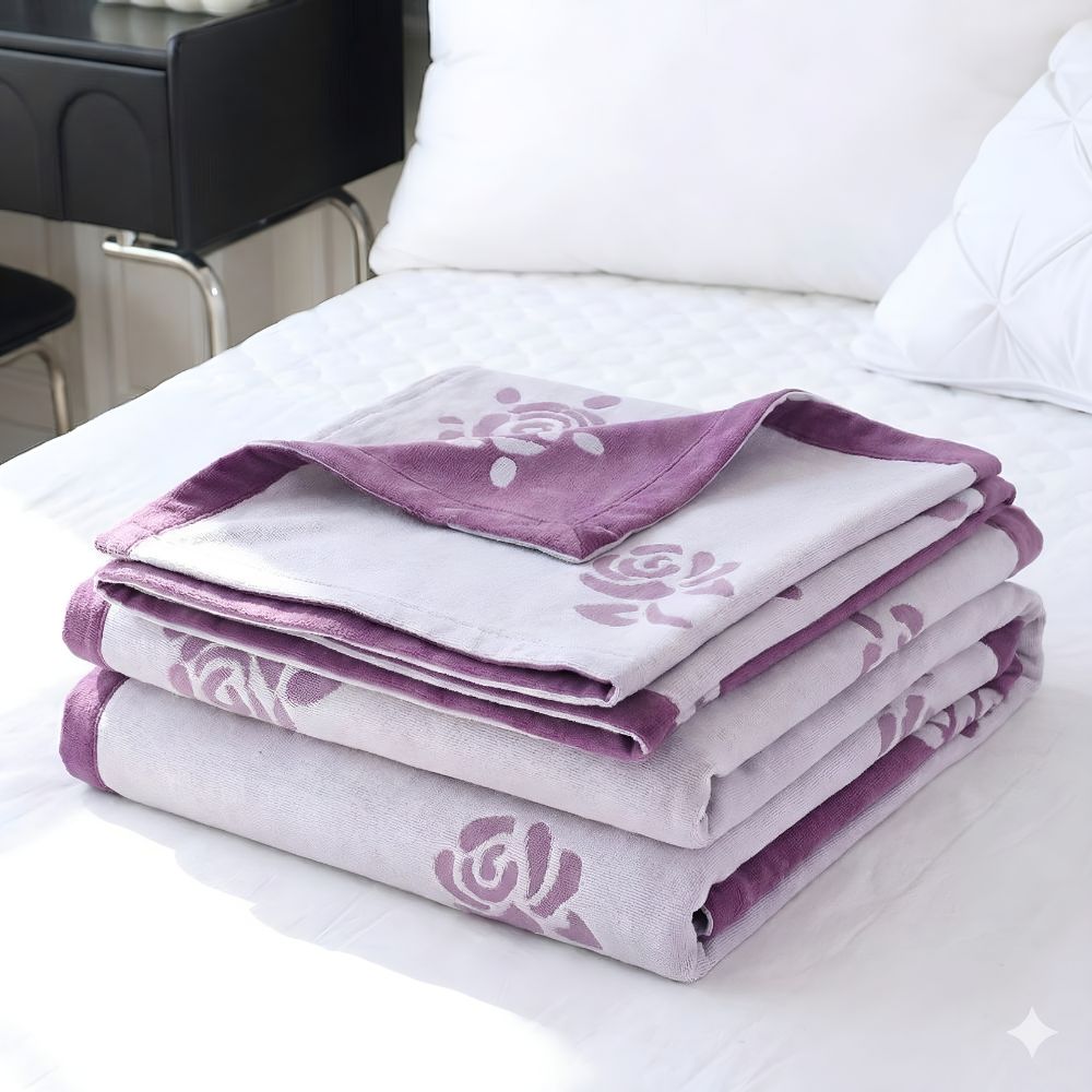 Blanket Bamboo Cooling Rose Print 59x79