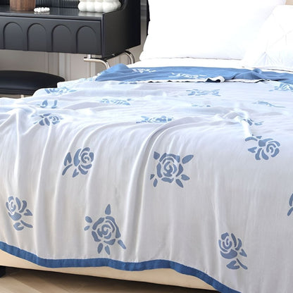 Blanket Bamboo Cooling Rose Print 59x79