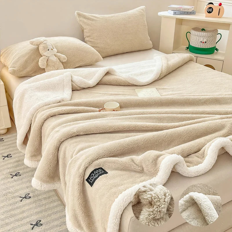 Blanket Double-Layer Lambskin Fleece Soft & Warm