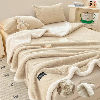 Blanket Double-Layer Lambskin Fleece Soft & Warm