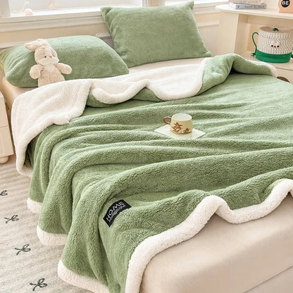Blanket Double-Layer Lambskin Fleece Soft & Warm