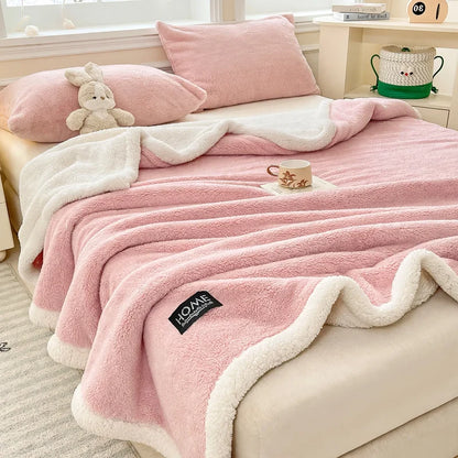 Blanket Double-Layer Lambskin Fleece Soft & Warm