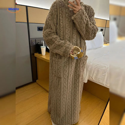 Blanket Dress Soft Fleece Long Sleeves Front Pockets
