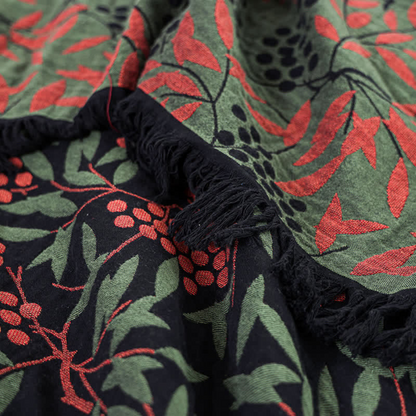 Blanket Reversible Begonia Cotton Jacquard