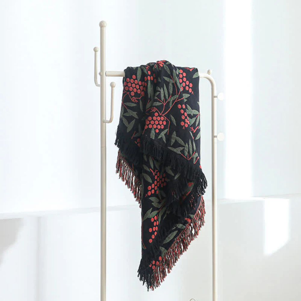 Blanket Reversible Begonia Cotton Jacquard