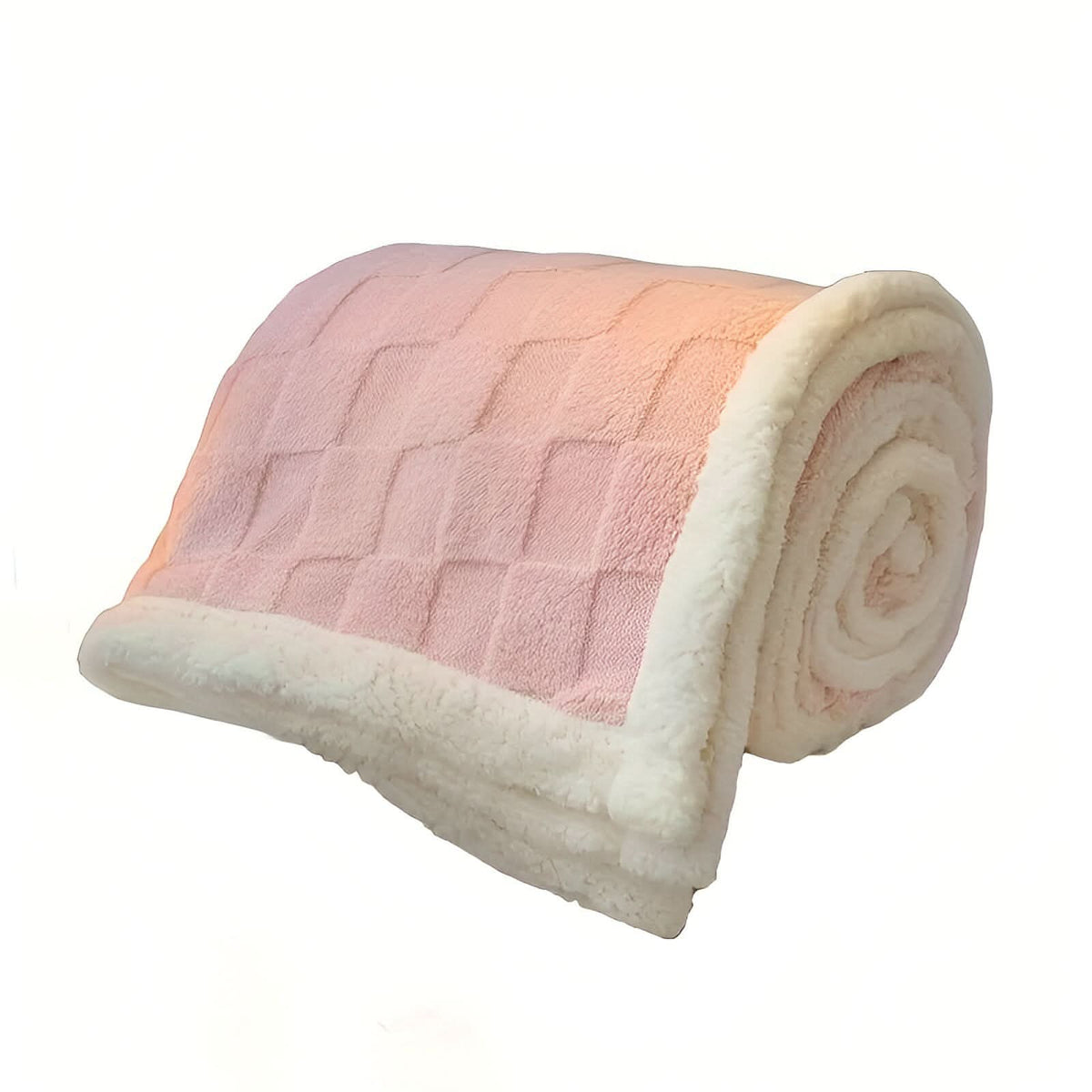 Blanket Reversible Checkered Lightweight Fleece Machine Washable