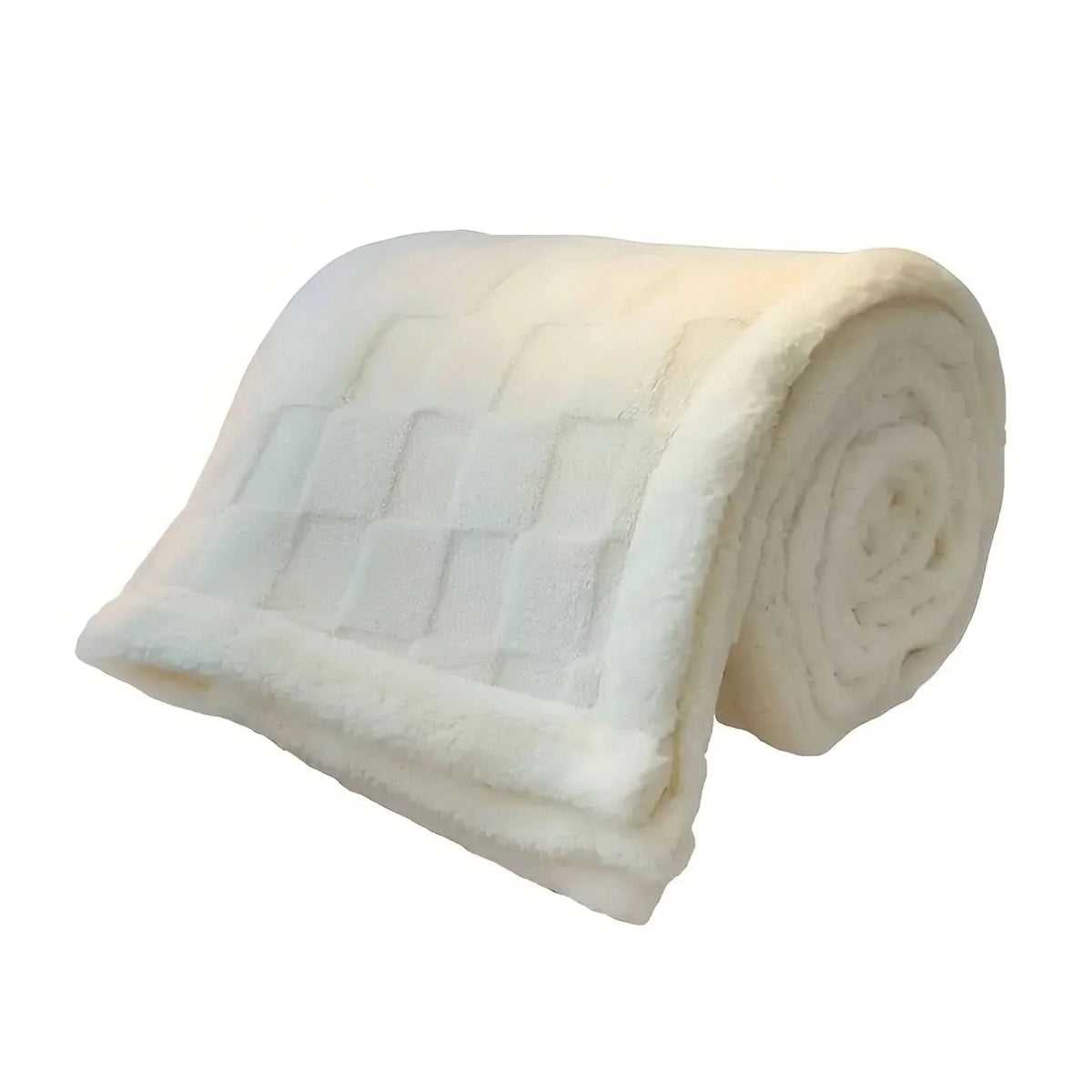 Blanket Reversible Checkered Lightweight Fleece Machine Washable