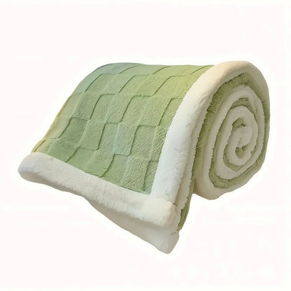 Blanket Reversible Checkered Lightweight Fleece Machine Washable